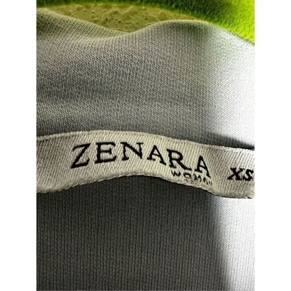 Zenara ZF048 Triana Knit Pima Cotton Jacket Size XS Light Blue Bell Made in Peru - Picture 6 of 11